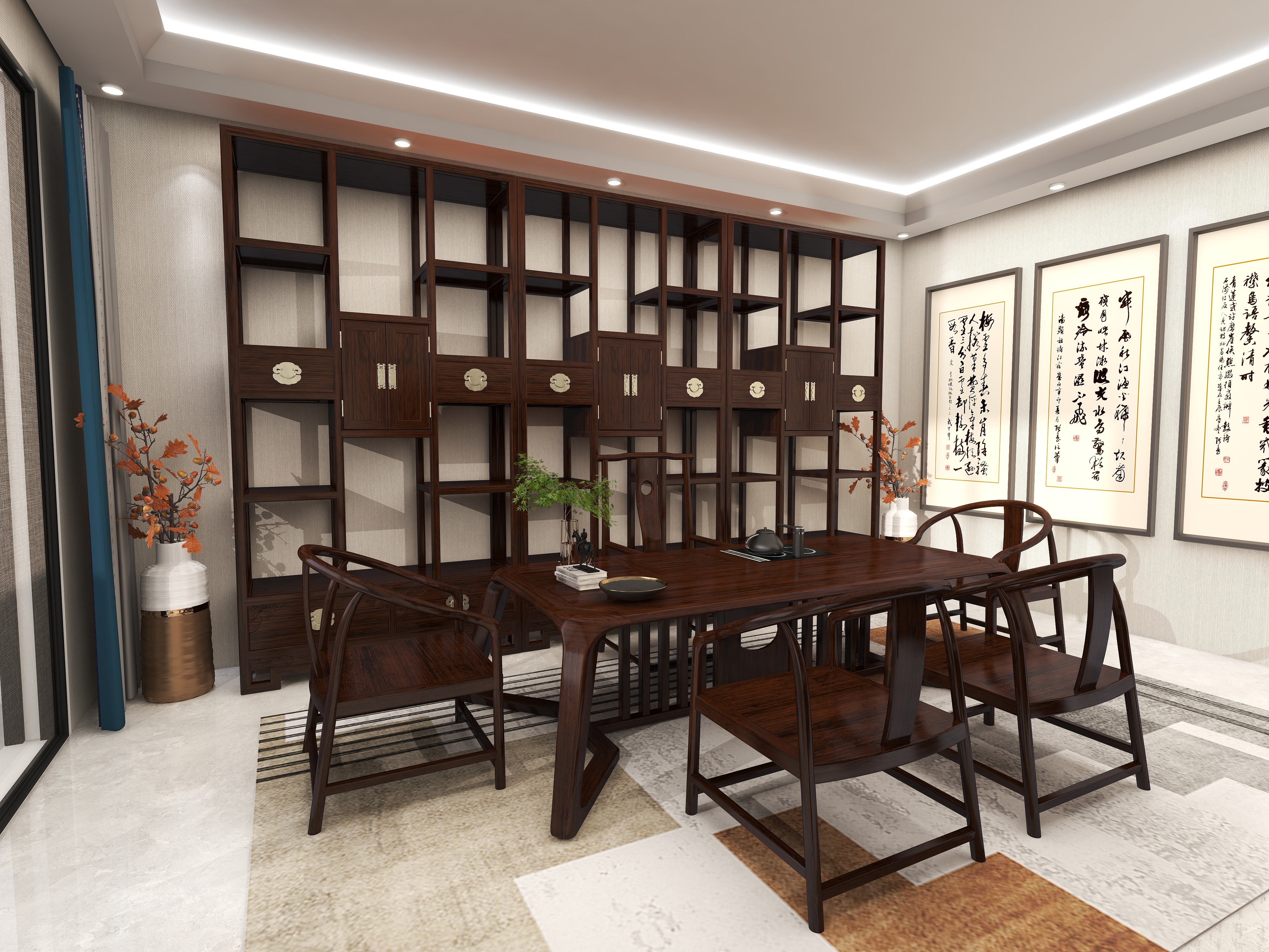 大平層戶型其中一角#新中式家具設(shè)計(jì)